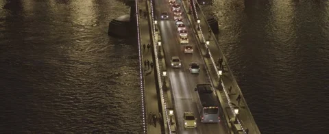 Chain Bridge - Lánchíd - Budapest Stock Footage 231904077