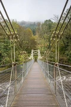 Chain Bridge over the River Dee Stock Photos