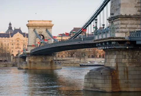 The chain bridge. Stock Photos