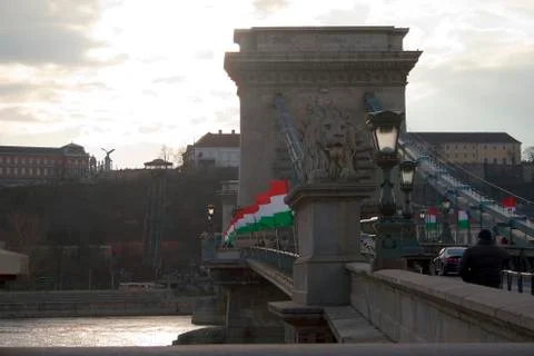 Chain bridge Stock-Fotos