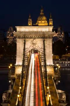Chain Bridge Stockfoto's