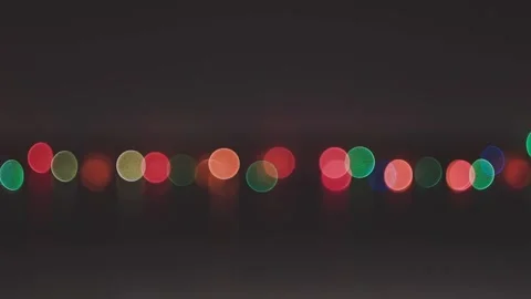 Chain of bright multicolored round lights Stock Footage 99600262