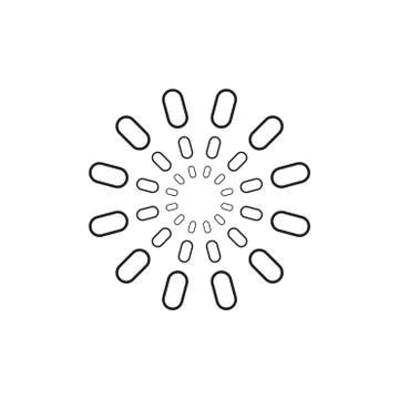 Chain bright rays design logo vector Stock Illustration