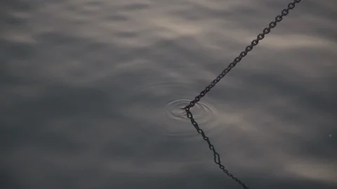 Chain cable. Greece, sea Stock Footage 128236283