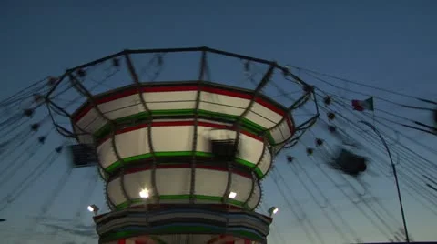 Chain carousel 02 Stock Footage