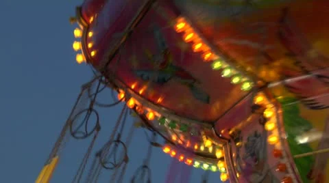 Chain carousel 03 Stock Footage 11059568