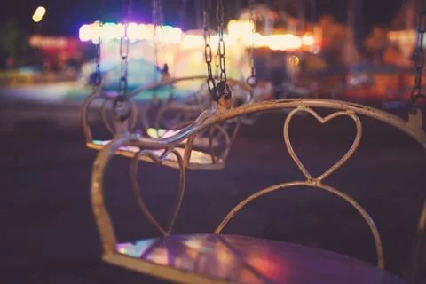 Chain Carousel Closeup Stock Photos