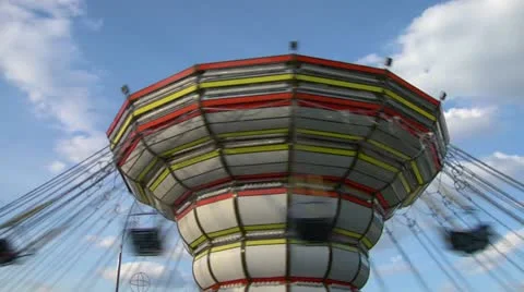 Chain carousel slow motion 01 Stock Footage