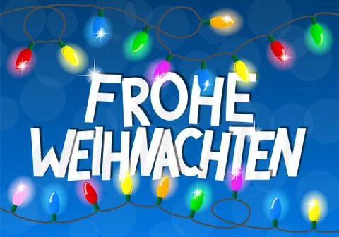 Chain of christmas lights Stock Illustration