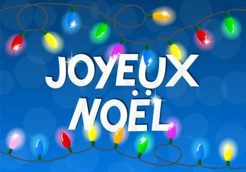 Chain of christmas lights Stock Illustration