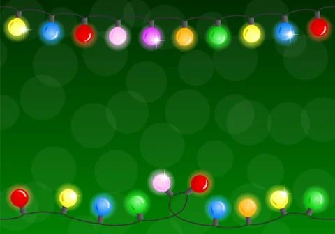 Chain of christmas lights Stock Illustration