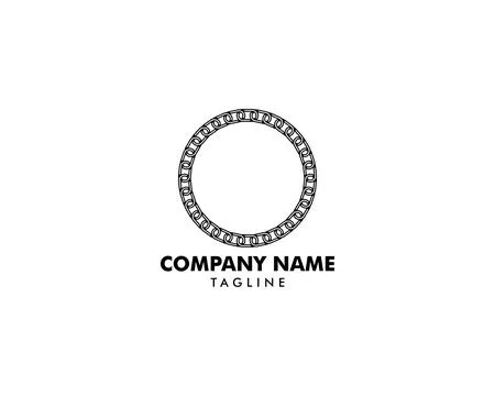 Chain Circle Logo Stock Illustration