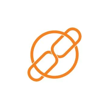 Chain circle simple line logo vector Ilustración de archivo