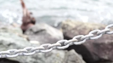 Chain on coast Stock Footage 326174720