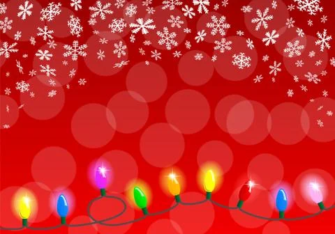 Chain of colorful lights Illustrazione stock