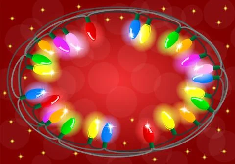 Chain of colorful lights Stock-Illustration