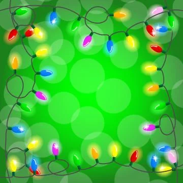 Chain of colorful lights Stock Illustration