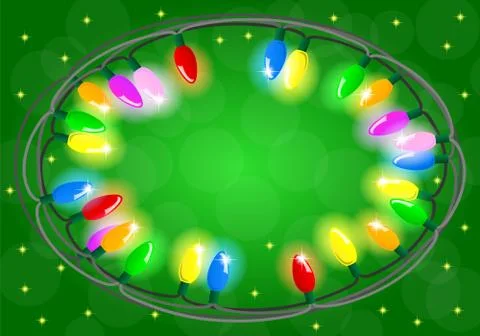 Chain of colorful lights Stock Illustration