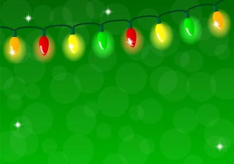 Chain of colorful lights Stock Illustration