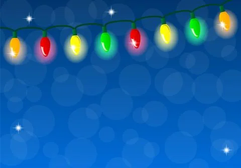 Chain of colorful lights Stock Illustration