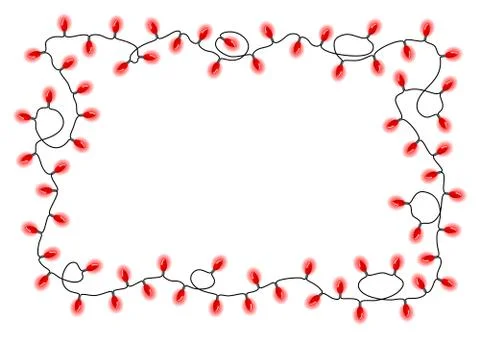 Chain of colorful lights Illustrazione stock