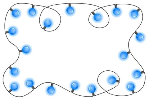Chain of colorful lights Stock Illustration