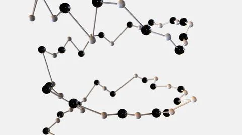 Chain of connected atoms and molecules Stockillustratie