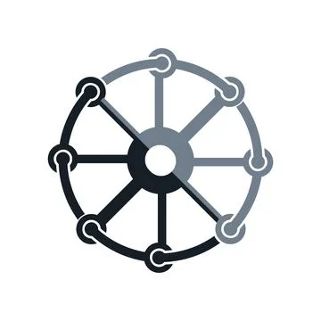 Chain connection circle icon vector logo template illustration design Stock Illustration