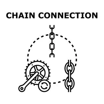 Chain connection concept for business networking and teamwork Illustrazione stock
