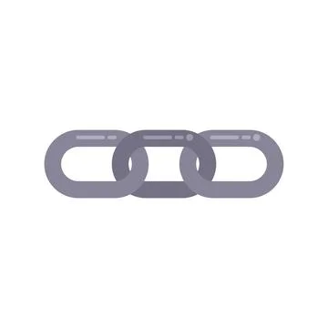 Chain connection icon flat vector. Internet system Stock Illustration