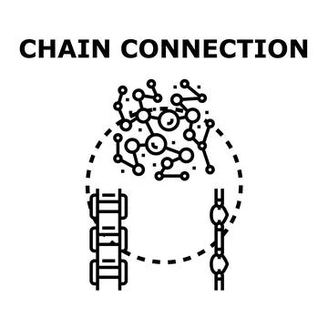 Chain connection vector concept illustration Stock Illustration