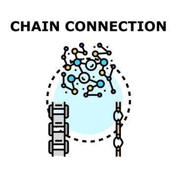 Chain connection vector concept illustration Stock Illustration