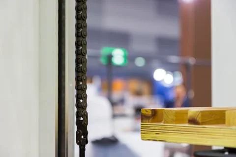 Chain in die cutting machine Stock Photos