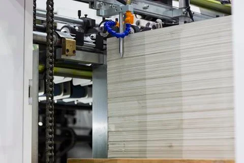Chain in die cutting machine Stock Photos