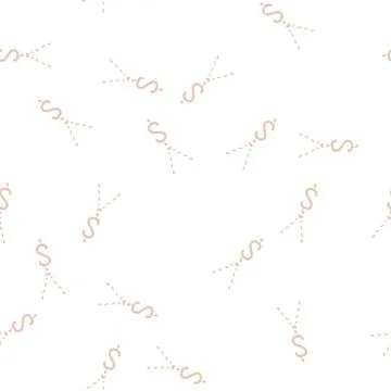 Chain with dollar glyph vector seamless pattern Stock Illustration