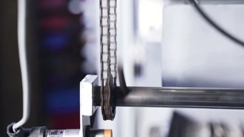 Chain drive mechanism Stock Footage 147208611