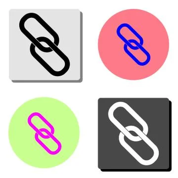 Chain. flat vector icon Stock Illustration