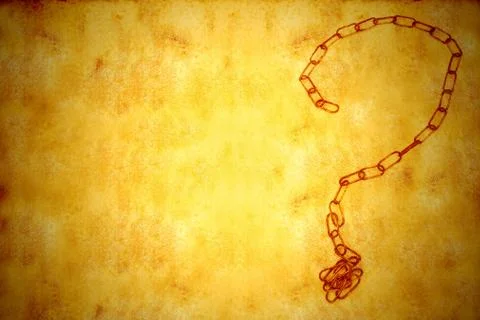 Chain forms question mark copy space background Stock Illustration