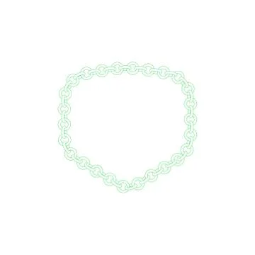 Chain frame. Isolated on white background.Vector outline illustration. Иллюстрация