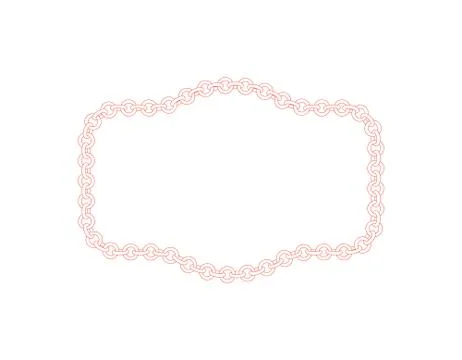 Chain frame. Isolated on white background.Vector outline illustration. Stock Illustration