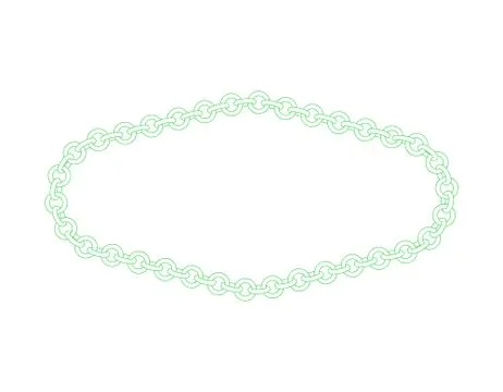 Chain frame. Isolated on white background.Vector outline illustration. Illustrazione stock