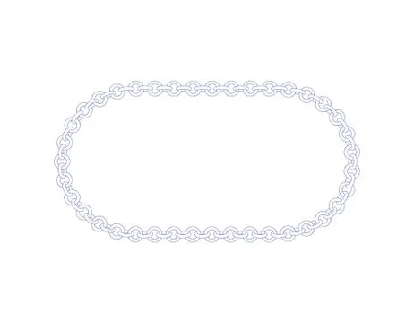 Chain frame. Isolated on white background.Vector outline illustration. Stock Illustration