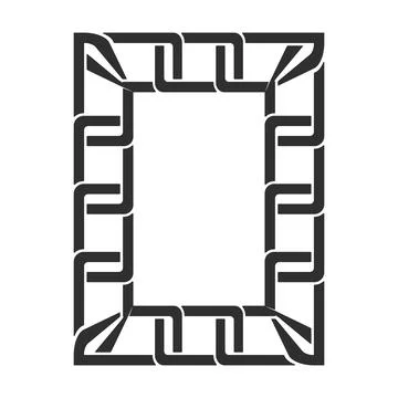 Chain frame of rectangular shape, Metal links repeat endlessly, Vector 스톡 일러스트