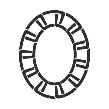 Chain frame round shape, Metal links repeat endlessly, Vector illustration Stock Illustration