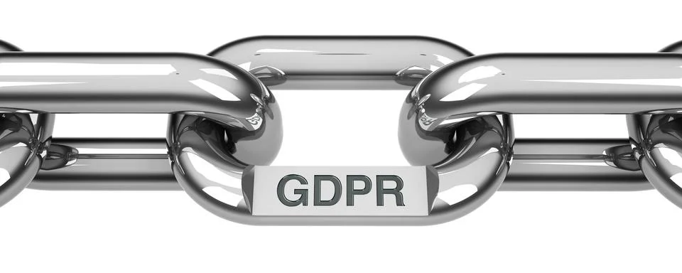 Chain with GDPR link #2 Stock Illustration