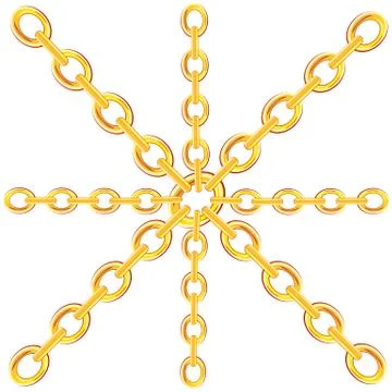 Chain from gild Stock Illustration