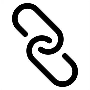 Chain glyph icon vector illustration isolated on white background Stock Illustration