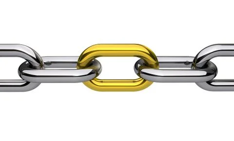 Chain Gold Link Stock Illustration
