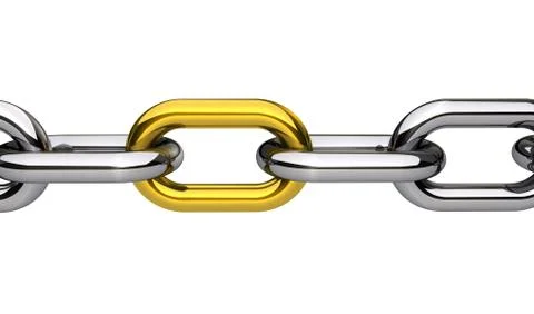 Chain With Gold Link Stock Illustration