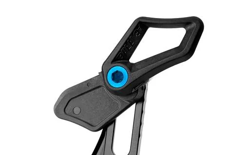 Chain guide bicycle part designed for oval bicycle  chainrings Stock Photos